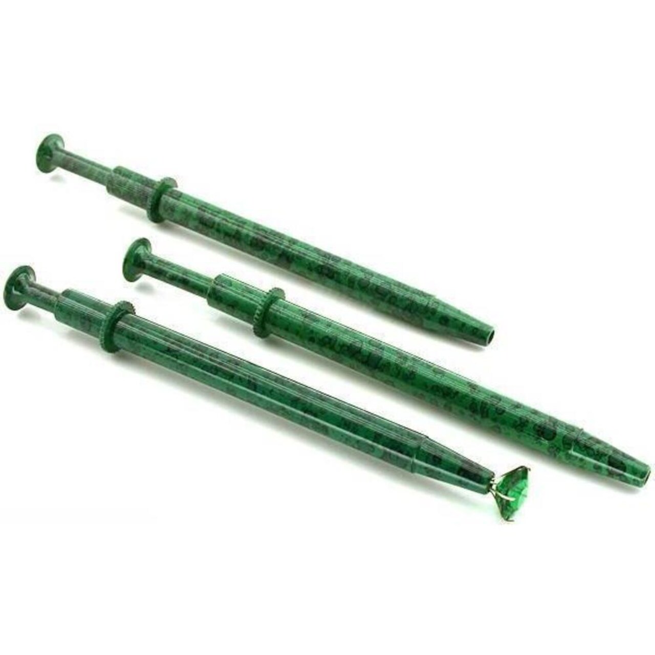 3 Diamond Grip Prong Gemstone Bead Pick Up Tools Green